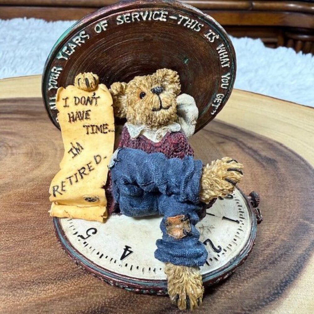 Vintage Boyds Bears Hardley Hasslefree Chairman of the Board Pocket Watch Figure